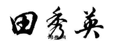 胡問遂田秀英行書個性簽名怎么寫