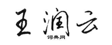 駱恆光王潤雲行書個性簽名怎么寫