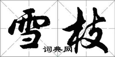 胡問遂雪枝行書怎么寫