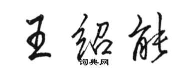 駱恆光王紹能行書個性簽名怎么寫