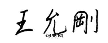 王正良王允剛行書個性簽名怎么寫
