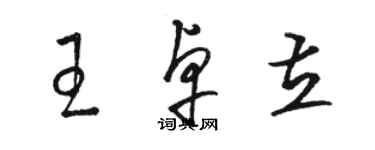 駱恆光王卓立草書個性簽名怎么寫