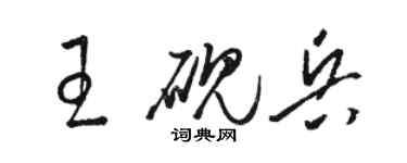 駱恆光王硯兵草書個性簽名怎么寫