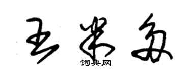 朱錫榮王米多草書個性簽名怎么寫