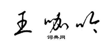 梁錦英王咖吟草書個性簽名怎么寫