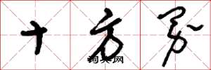 劉少英十方界草書怎么寫