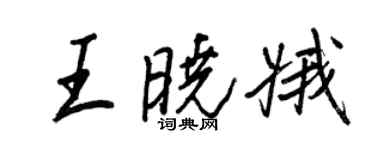 王正良王曉娥行書個性簽名怎么寫