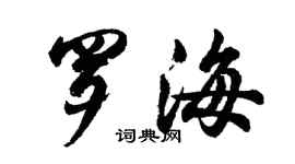 胡問遂羅海行書個性簽名怎么寫