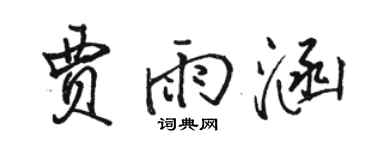 駱恆光賈雨涵行書個性簽名怎么寫
