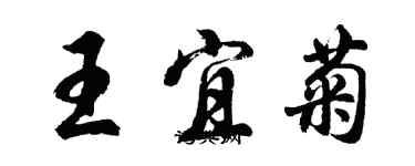 胡問遂王宜菊行書個性簽名怎么寫