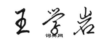 駱恆光王學岩行書個性簽名怎么寫