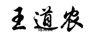 胡問遂王道農行書個性簽名怎么寫