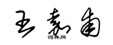 朱錫榮王嘉甫草書個性簽名怎么寫