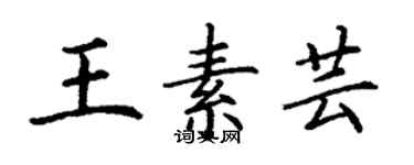 丁謙王素芸楷書個性簽名怎么寫