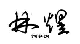 朱錫榮林煜草書個性簽名怎么寫