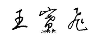 梁錦英王賽飛草書個性簽名怎么寫