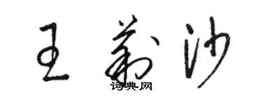 駱恆光王莉沙草書個性簽名怎么寫