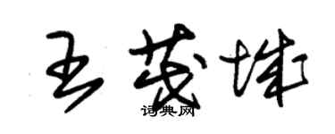 朱錫榮王茂城草書個性簽名怎么寫