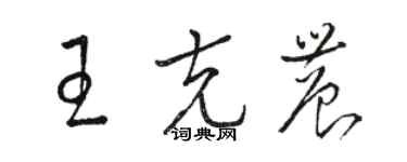 駱恆光王克農草書個性簽名怎么寫