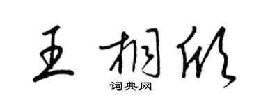 梁錦英王桐欣草書個性簽名怎么寫