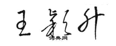 駱恆光王穎升草書個性簽名怎么寫