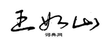 曾慶福王如山草書個性簽名怎么寫