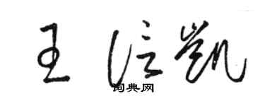 駱恆光王信凱草書個性簽名怎么寫