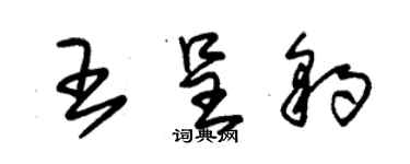 朱錫榮王呈豹草書個性簽名怎么寫