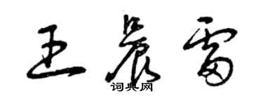 曾慶福王晨雷草書個性簽名怎么寫