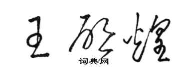 駱恆光王啟煌草書個性簽名怎么寫