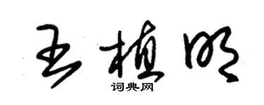 朱錫榮王植明草書個性簽名怎么寫