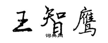曾慶福王智鷹行書個性簽名怎么寫
