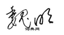 駱恆光魏明草書個性簽名怎么寫