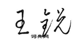 駱恆光王銳草書個性簽名怎么寫