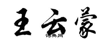 胡問遂王雲蒙行書個性簽名怎么寫