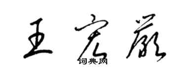 梁錦英王宏嚴草書個性簽名怎么寫