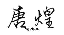 駱恆光唐煌行書個性簽名怎么寫
