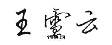 駱恆光王雪雲行書個性簽名怎么寫