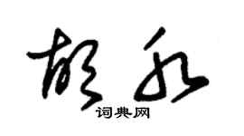 朱錫榮胡水草書個性簽名怎么寫