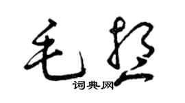 曾慶福毛想草書個性簽名怎么寫
