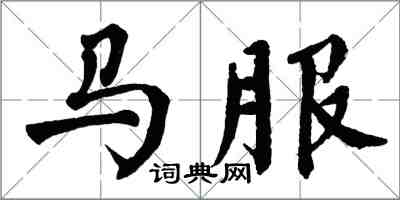 翁闓運馬服楷書怎么寫