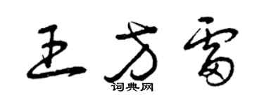 曾慶福王方雷草書個性簽名怎么寫