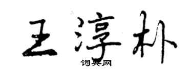 曾慶福王淳樸行書個性簽名怎么寫