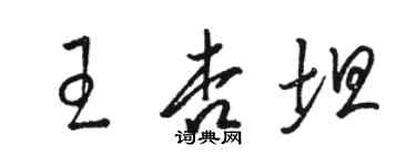 駱恆光王杏坦草書個性簽名怎么寫