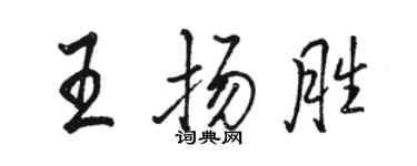 駱恆光王揚勝行書個性簽名怎么寫