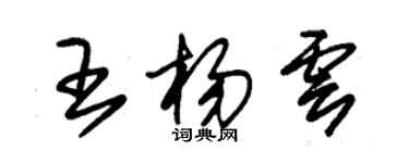 朱錫榮王楊雲草書個性簽名怎么寫