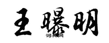 胡問遂王曝明行書個性簽名怎么寫