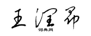 梁錦英王潤昂草書個性簽名怎么寫