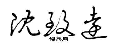 曾慶福沈致遠草書個性簽名怎么寫