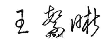 駱恆光王繁晰草書個性簽名怎么寫
